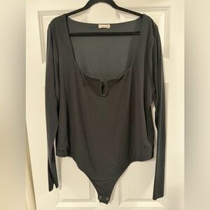 NWOT Good American Plus Size Bodysuit w/ Deep U-Ring Scoop ‘Size 7’ 2XL